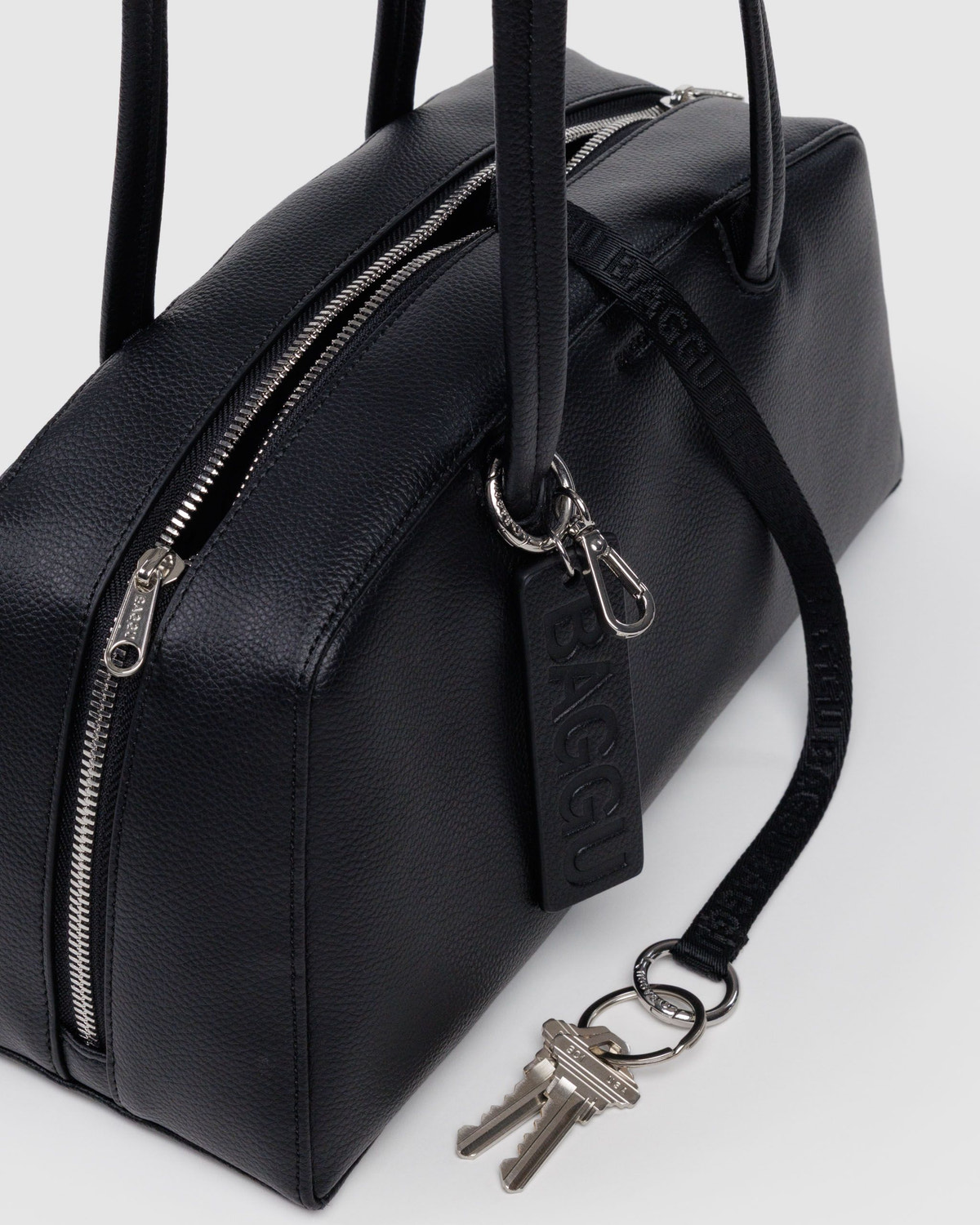 Recycled Leather Bowler Bag - Image 5