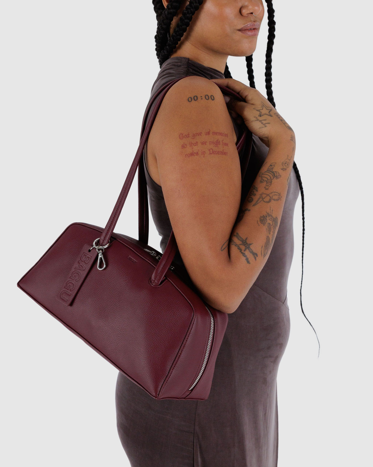 Recycled Leather Bowler Bag - Image 2