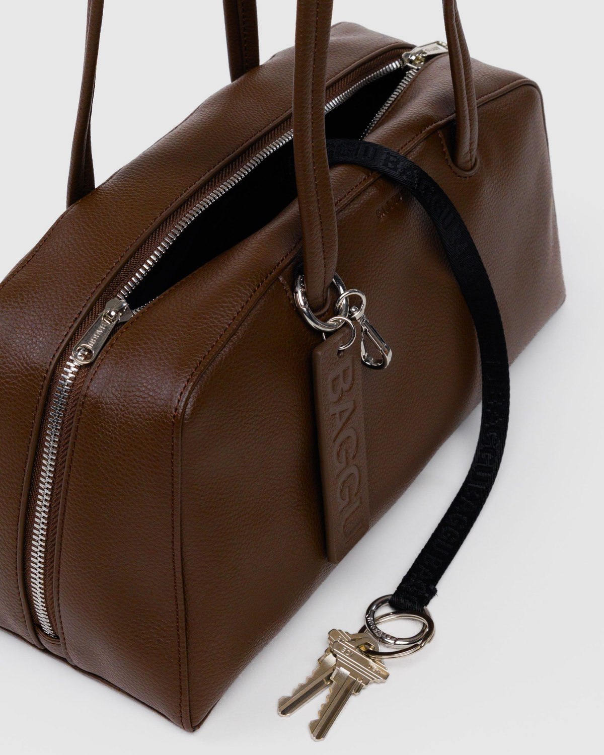Recycled Leather Bowler Bag - Image 5