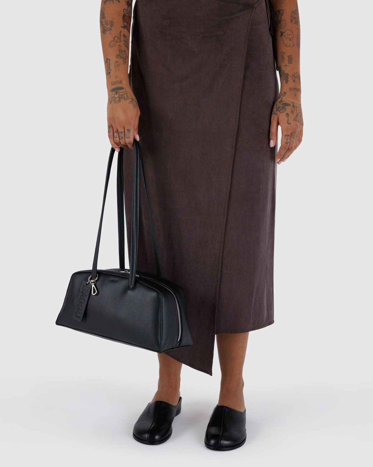 Recycled Leather Bowler Bag - Image 3