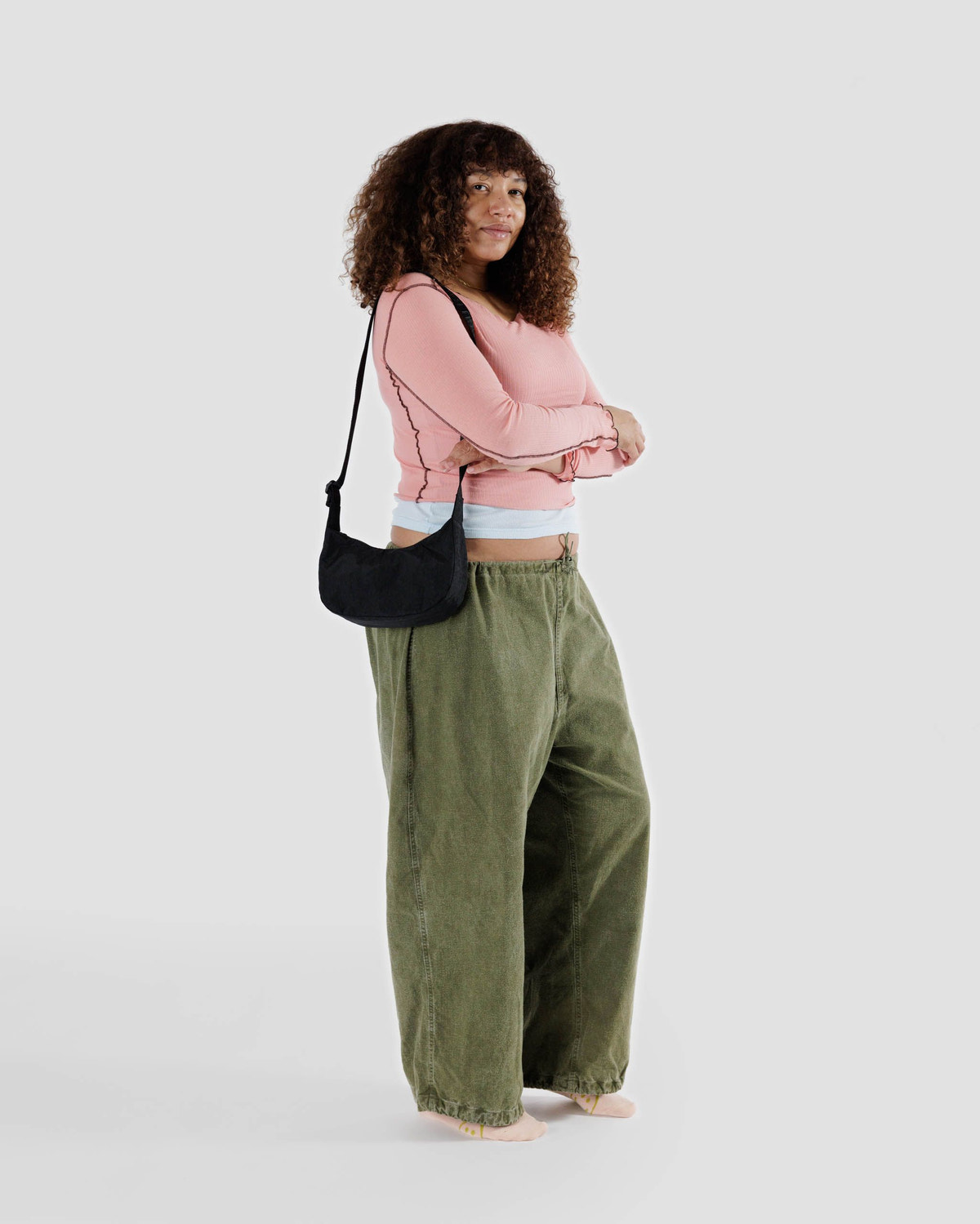 Small Nylon Crescent Bag - Image 2
