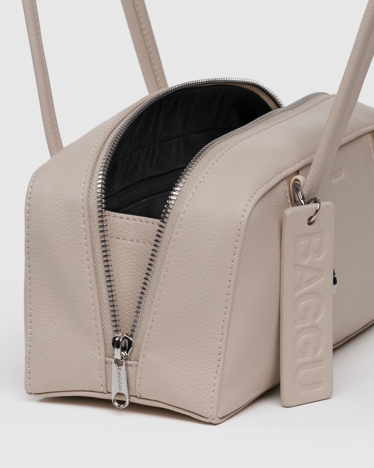 Small Recycled Leather Bowler Bag - Image 4