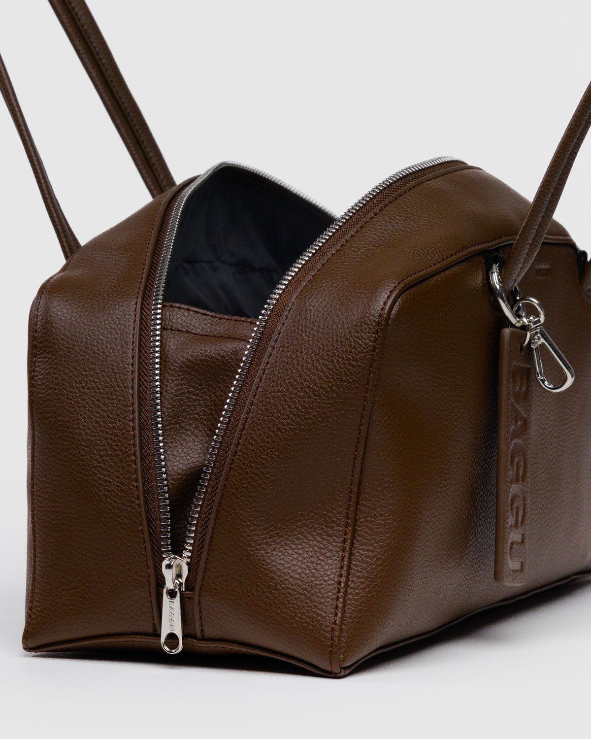 Recycled Leather Bowler Bag - Image 4