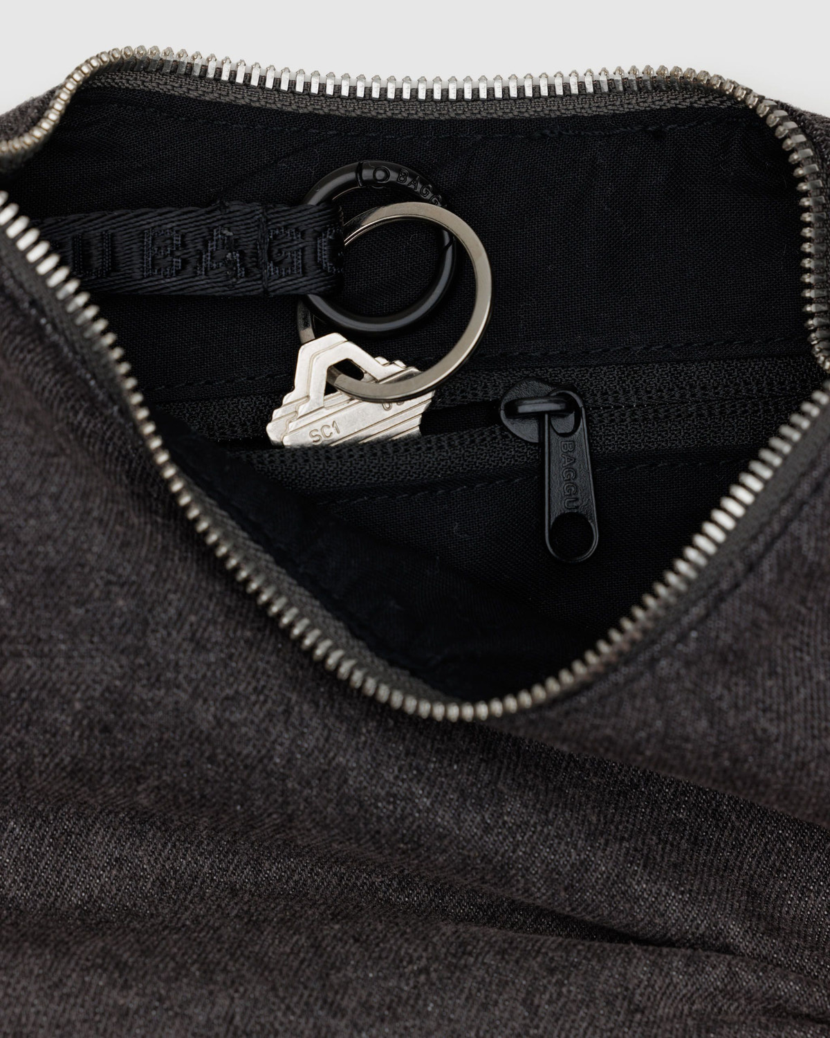 Small Denim Crescent Bag - Image 3