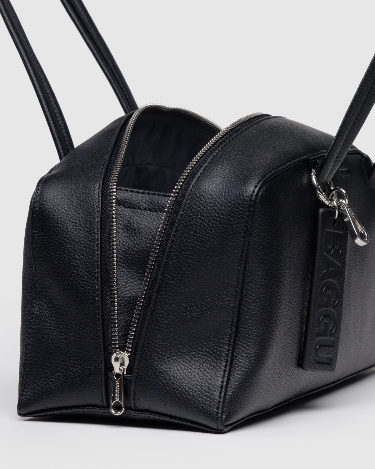 Recycled Leather Bowler Bag - Image 4