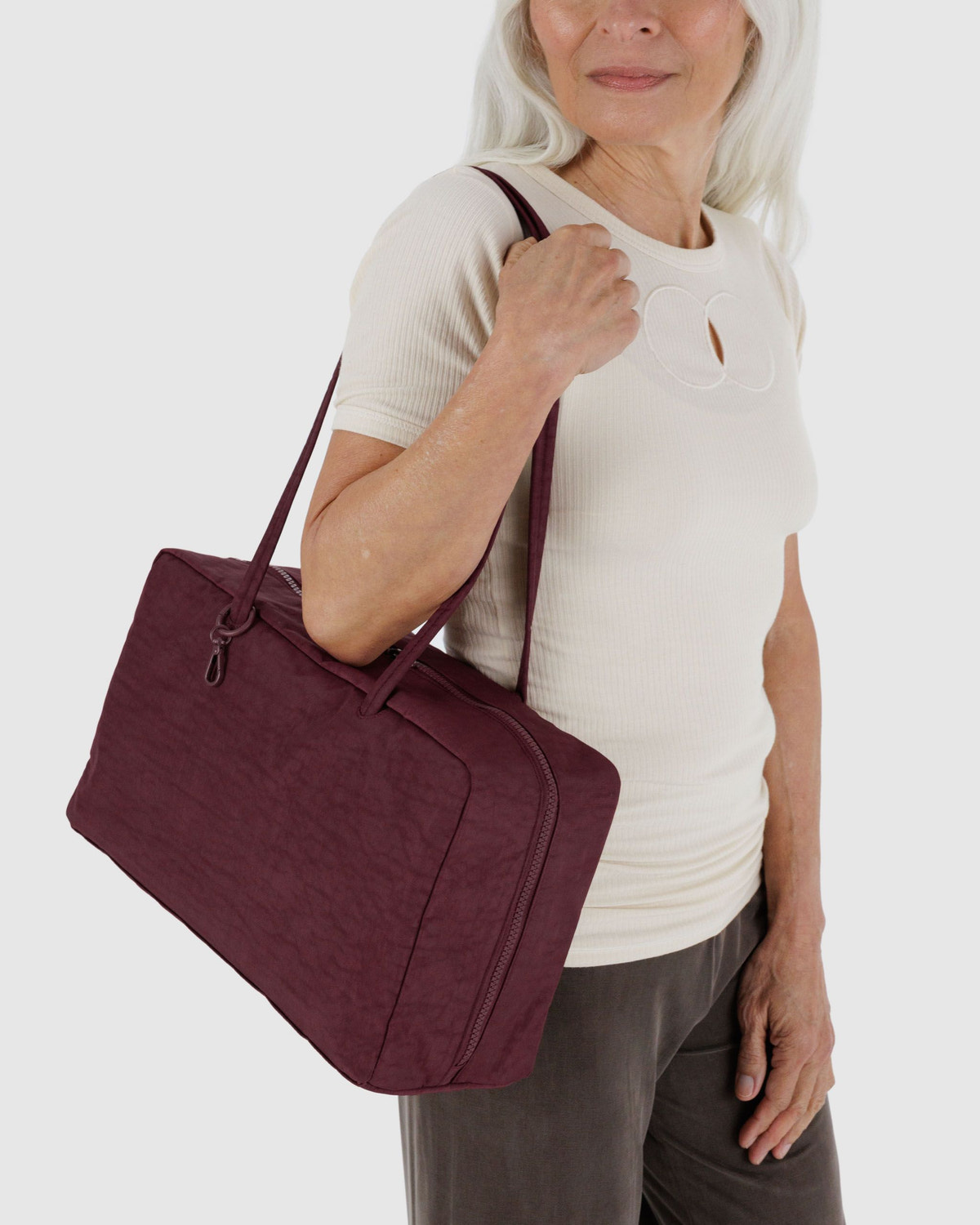 Medium Nylon Bowler Bag - Image 2