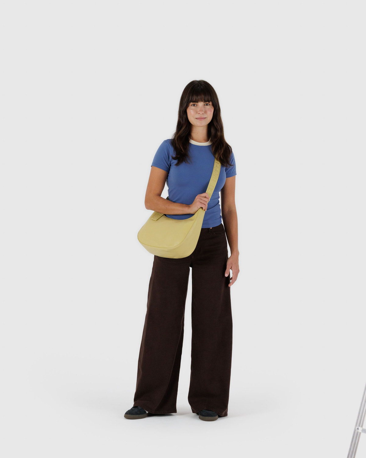 Medium Recycled Leather Crescent Bag - Image 2
